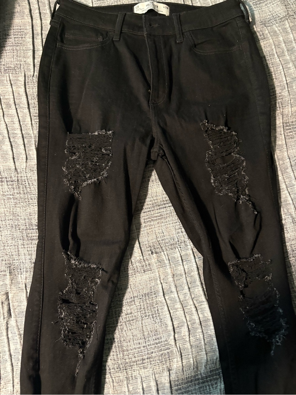 Hollister Black Distressed Jeggings